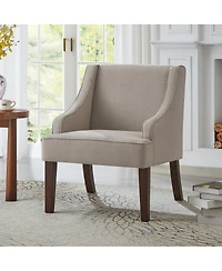 Streamdale Furniture Mid Century Modern Upholstered Accent Chair with Wood Legs