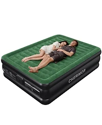 Cherimor 20.5" Pillow Top Queen Air Mattress, Built-in Pump and Pillow, 800 lb Support