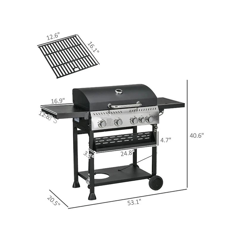 Mountaintop Outdoor burner, portable barbecue grill, barbecue grill