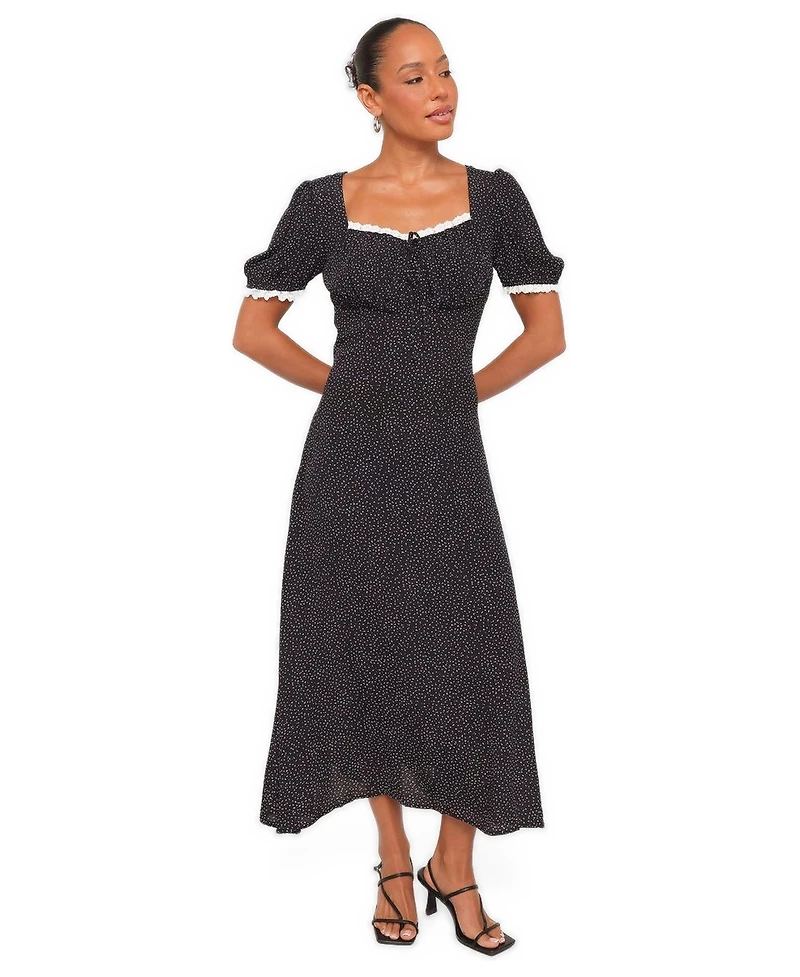 Petal and Pup Women's Francine Lace A-Line Sweetheart-Neck Midi Dress