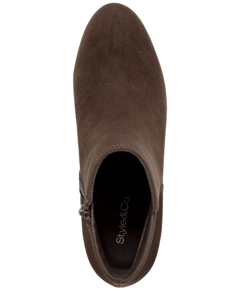 Style & Co Women's Portiaa Round Toe Wedge Dress Booties, Macy's Exclusive