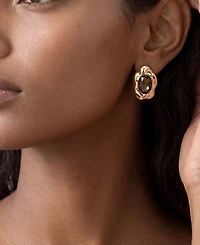 Ettika Molten Glow Crystal Stud Earrings