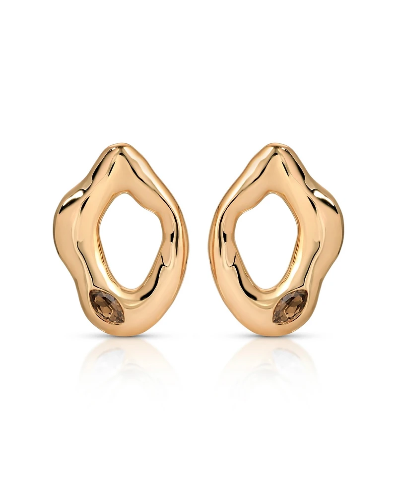 Ettika Melting Metal Crystal Earrings