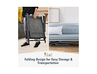 Lucky One Foldable Patio Chaise Lounge Chair with Adjustable Backrest and Footrest