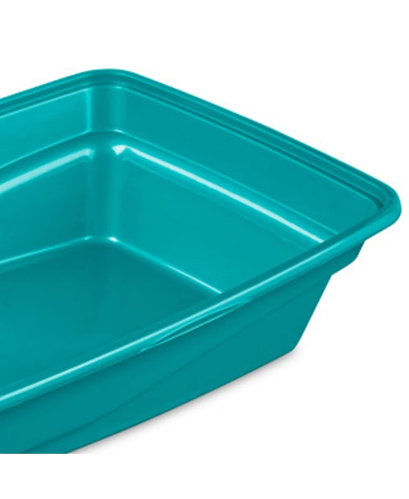 Sterilite 13033W06 Lg Frame Cat Litter Pan with Low Entrance, Sea Going (6 Pack)