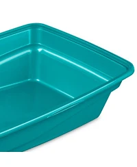 Sterilite 13033W06 Lg Frame Cat Litter Pan with Low Entrance, Sea Going (6 Pack)