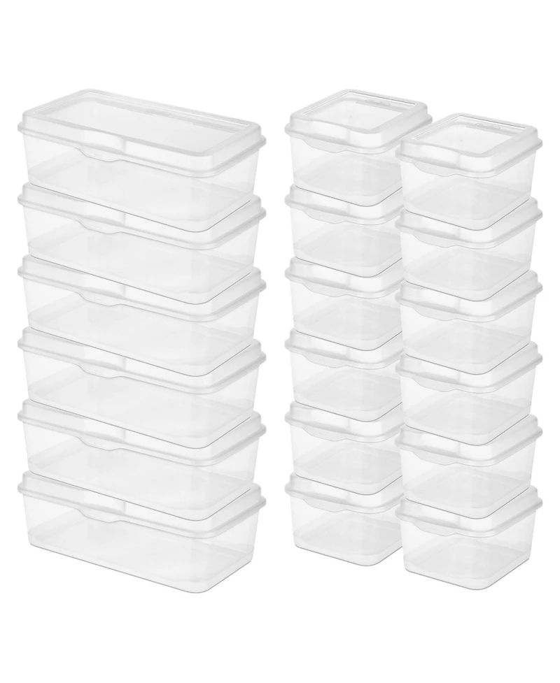 Sterilite Large Latching Storage Box, 6 Pack, and Small Latching Storage Box, 12 Pack