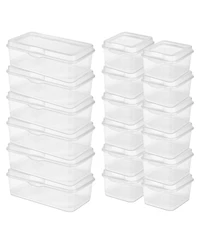 Sterilite Large Latching Storage Box, 6 Pack, and Small Latching Storage Box, 12 Pack