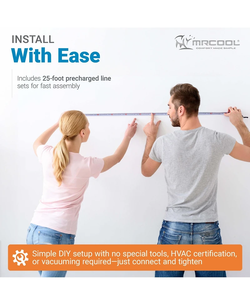 Mrcool Diy 5th Gen 18K Btu Multi-Zone Ductless Mini Split Air Conditioner, White