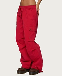 Edikted Women's Paskal Twill Baggy Parachute Pants