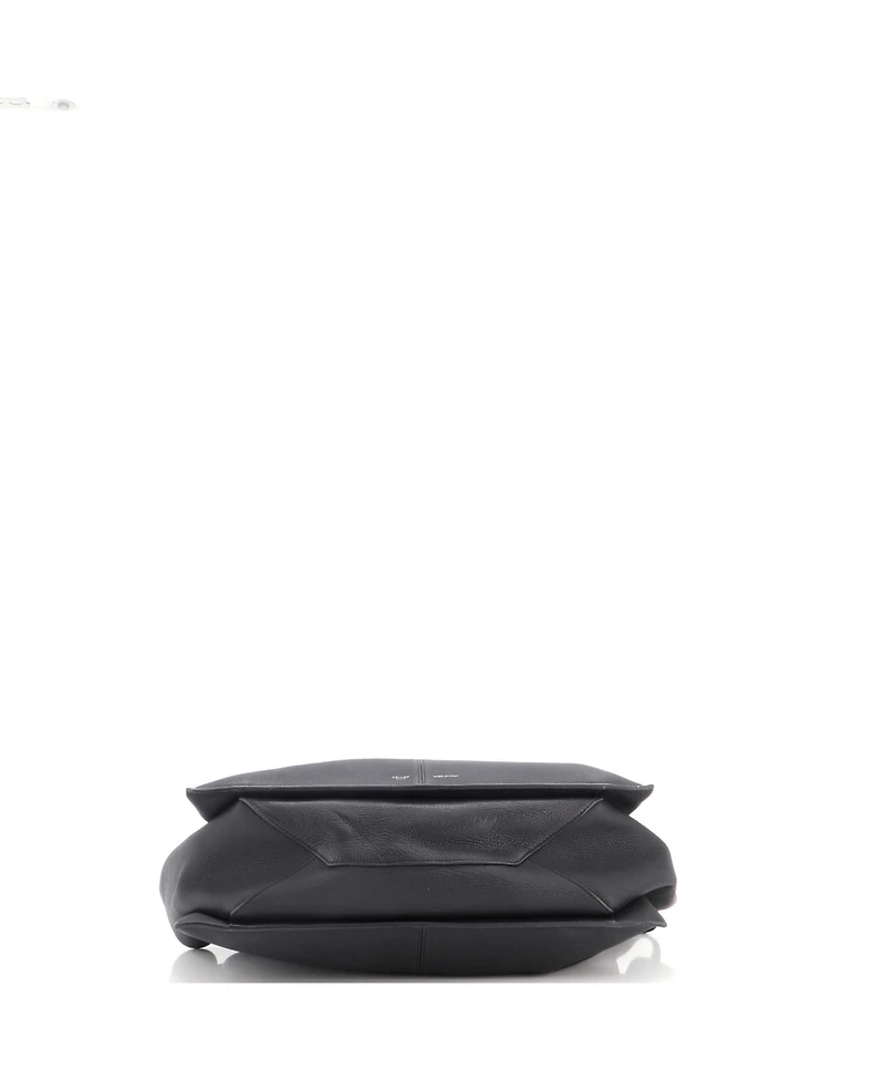Pre-Owned Celine Medium Tri-Fold Shoulder Bag Grained Calfskin