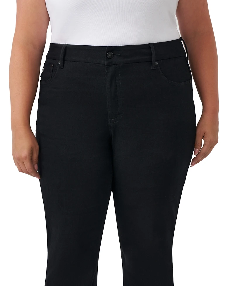 Seven7 Plus Tummyless Boot High-Rise Bootcut Tummy-Control Paneling Jeans
