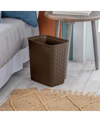 Sterilite Weave 3.4 Gallon Plastic Home/Office Wastebasket Trash Can (6 Pack)