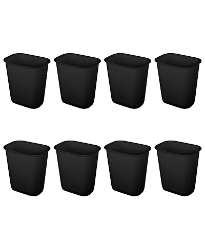 Sterilite 3 Gallon Rectangular Wastebasket Small Home Trash Bin, Pack