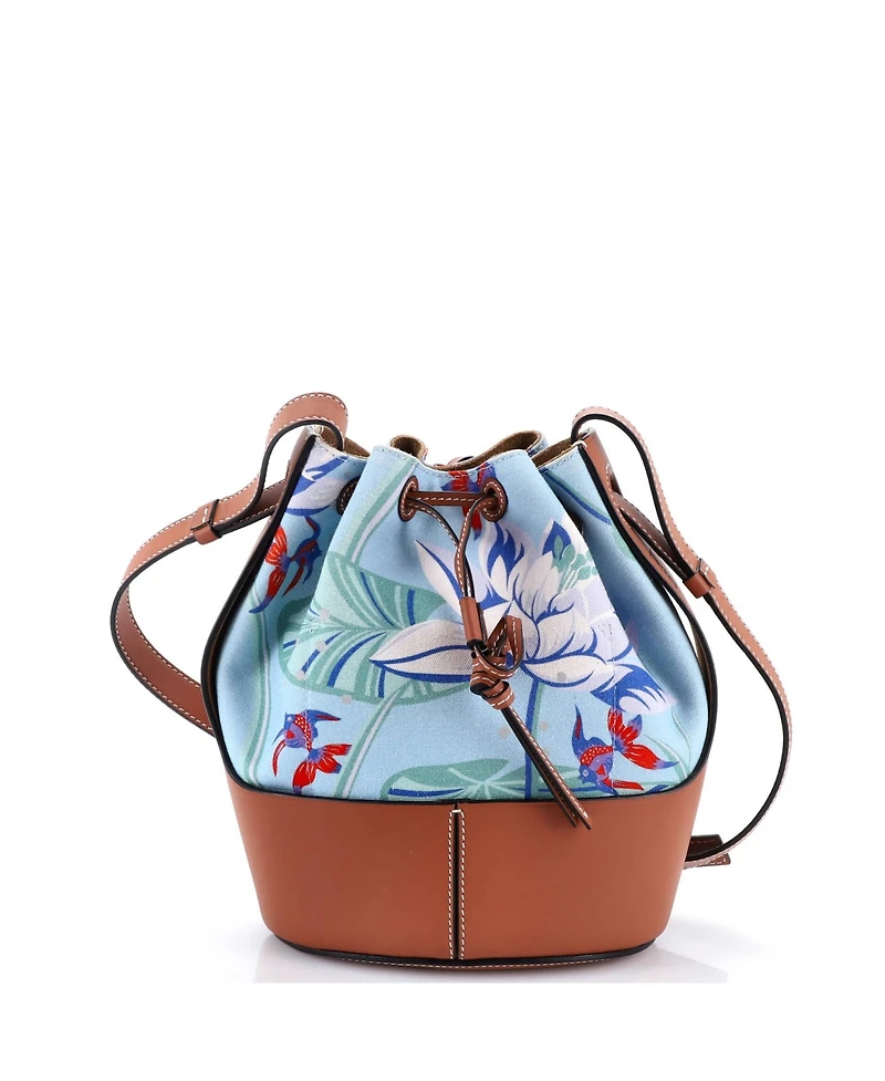 Pre-Owned Loewe Mini Paula's Ibiza Balloon Bucket Bag Printed Canvas and Leather