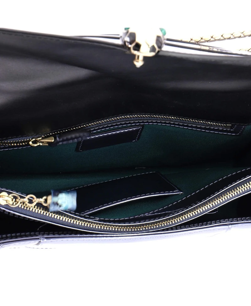 Pre-Owned Bvlgari Medium Serpenti Forever Shoulder Bag Patent