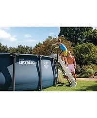 Intex UltraLuxe 24ft x 52in Above Ground Pool, Sand Pump, and Saltwater System