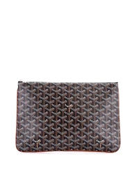 Pre-Owned Goyard Mm Senat Zip Pouch Coated Canvas