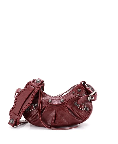 Pre-Owned Balenciaga Xs Le Cagole Giant Studs Shoulder Bag Leather
