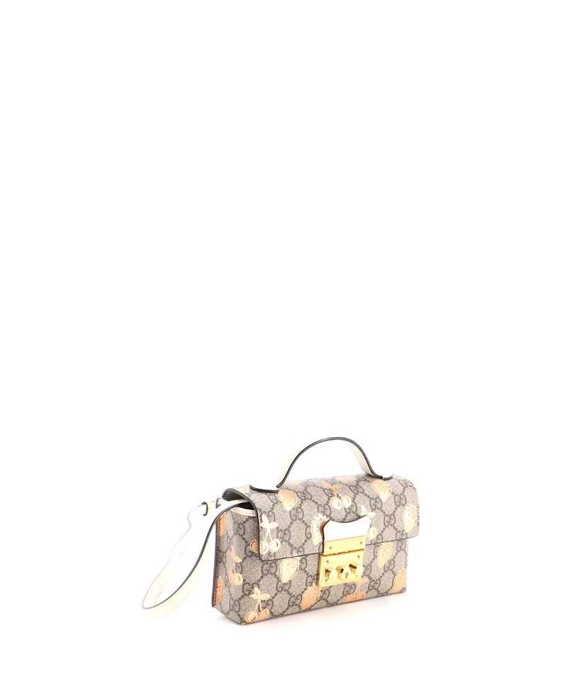 Pre-Owned Gucci Mini Padlock Top Handle Bag Printed Gg Coated Canvas and Leather