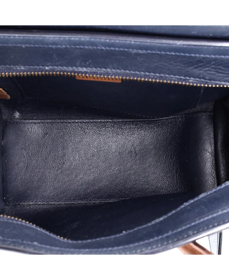 Pre-Owned Celine Nano Tricolor Luggage Bag Leather