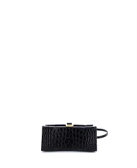 Pre-Owned Balenciaga Small Hourglass Top Handle Bag Embossed Leather