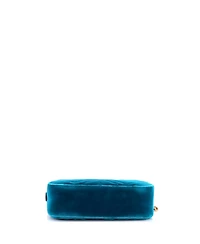 Pre-Owned Gucci Small Gg Marmont Shoulder Bag Matelasse Velvet