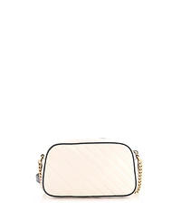 Pre-Owned Gucci Small Gg Marmont Shoulder Bag Diagonal Quilted Leather