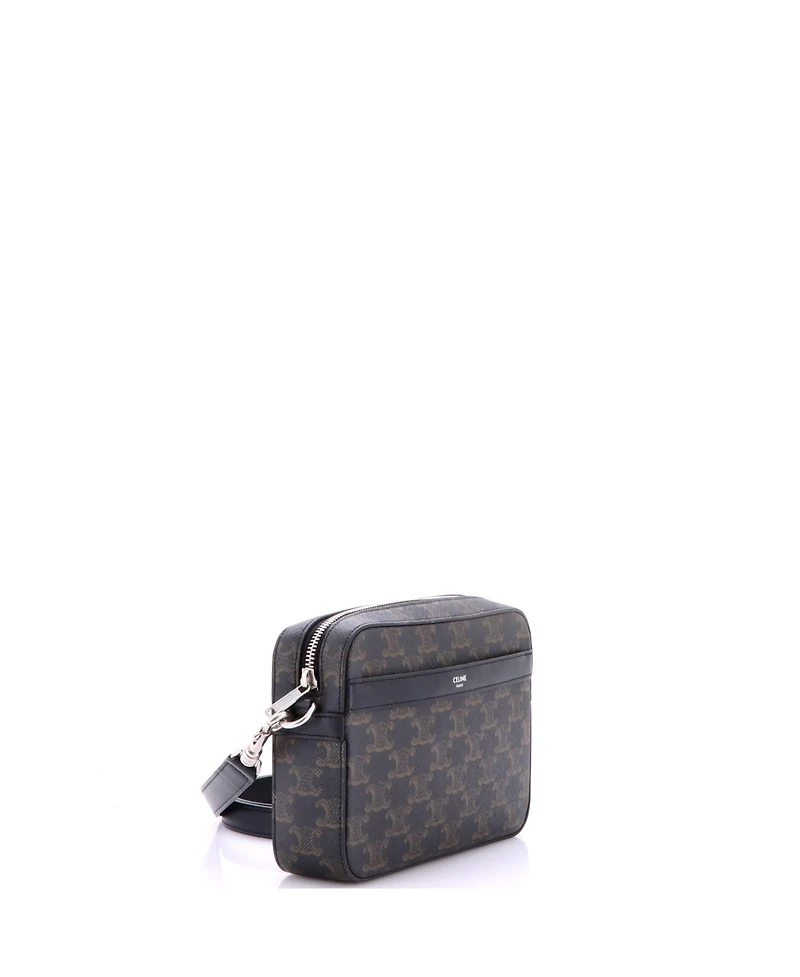 Pre-Owned Celine Small Zip Messenger Bag Triomphe Coated Canvas