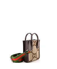 Pre-Owned Gucci Mini Vertical Tote Jumbo Gg Canvas
