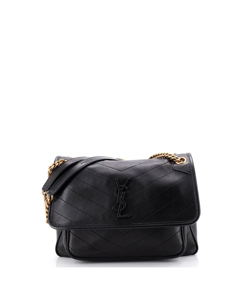 Pre-Owned Saint Laurent Medium Niki Chain Flap Bag Leather