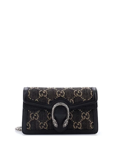 Pre-Owned Gucci Super Mini Dionysus Bag Gg Denim