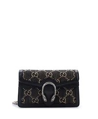 Pre-Owned Gucci Super Mini Dionysus Bag Gg Denim