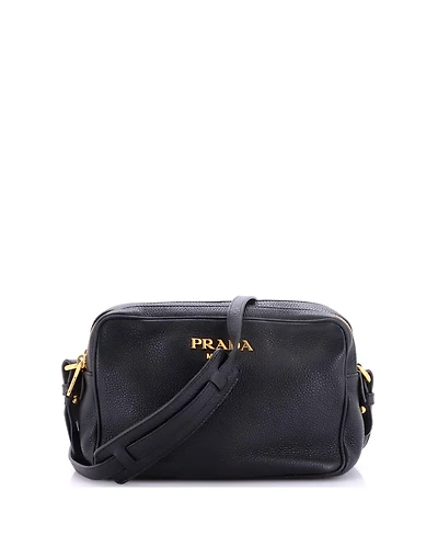 Pre-Owned Prada Double Zip Camera Bag Vitello Daino