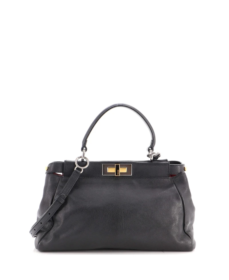 Pre-Owned Fendi Regular Peekaboo Bag Soft Leather