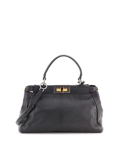 Pre-Owned Fendi Regular Peekaboo Bag Soft Leather