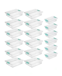 Sterilite Large Clip Storage Box, 12 Pack, and Small Clip Storage Box, 6 Pack