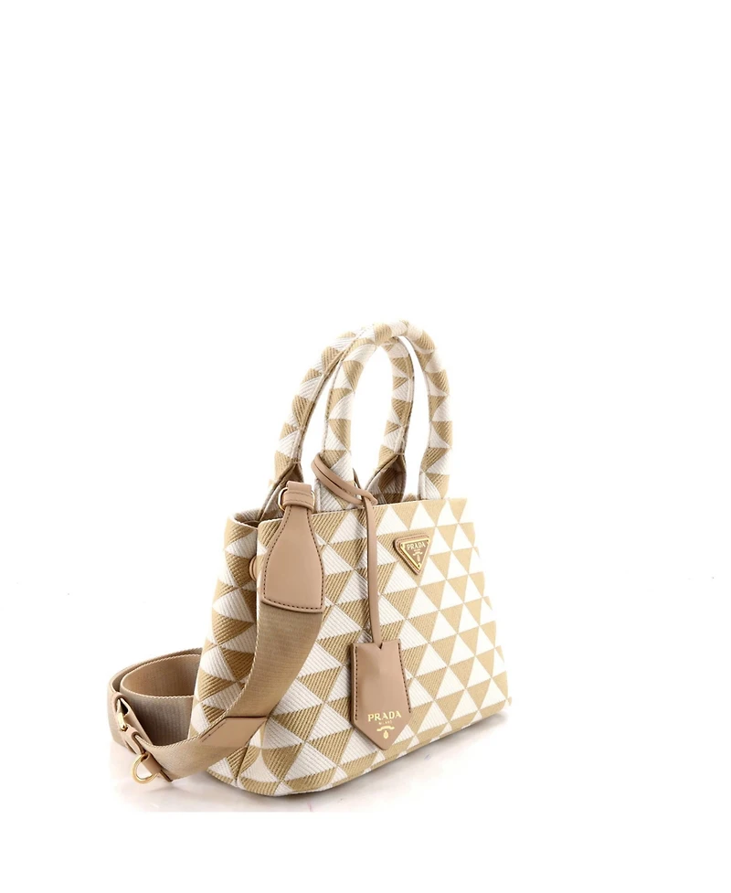 Pre-Owned Prada Small Symbole Tote Jacquard