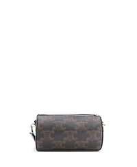 Pre-Owned Celine Logo Cylinder Bag Triomphe Coated Canva