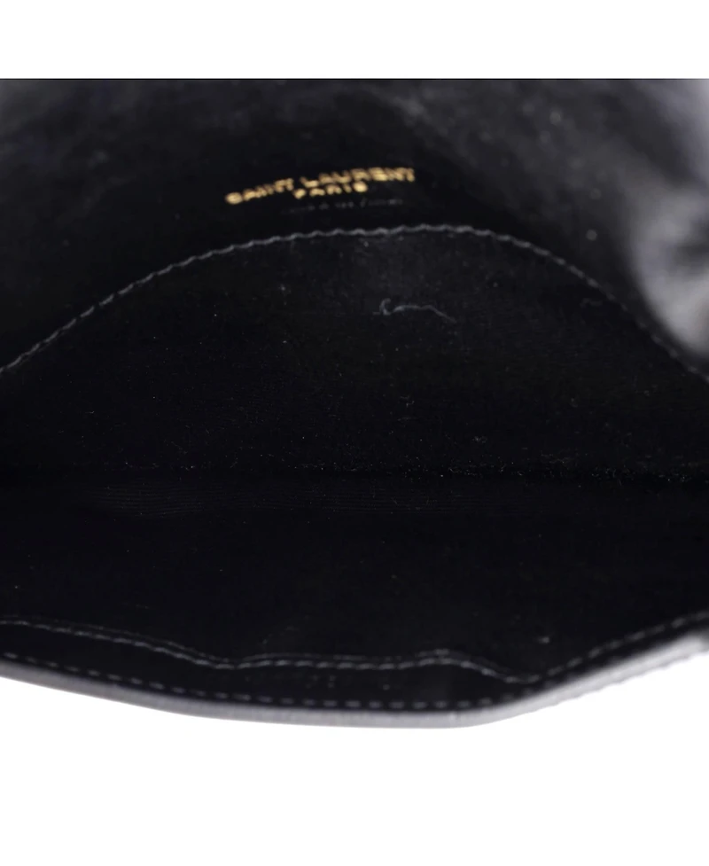 Pre-Owned Saint Laurent Classic Monogram Phone Holder Shoulder Bag Leather