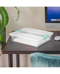 Sterilite Large Clip Storage Box Container (6 Pack) + Small Clip Box (6 Pack)