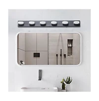 Clihome 45" Modern 6-Light Led Vanity Light, Sleek Bathroom Wall Light Fixture