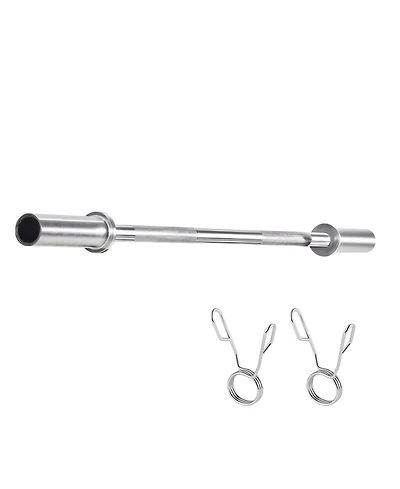 Sugift 4 Foot Chrome Plated Barbell Bar for 2 Inch Plates with 500 Pound Capacity