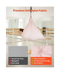 Sugift Aerial Yoga Hammock and Swing Set with Steel Carabiners and 300 Pound Capacity