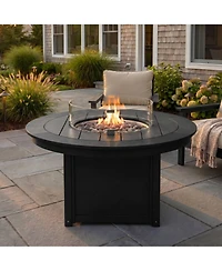 WestinTrends 47" Modern Outdoor 55,000 Btu Patio Propane Round Fire Pit Table