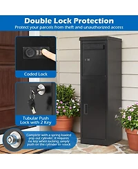 Mecale Dual Compartment Package Delivery Box with Coded Lock