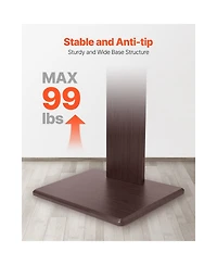 Sugift Height Adjustable Universal Tv Stand for 32 to 70 Inch Screens with Built-In Power Strip and Casters