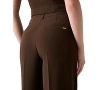 Guess Women's Theoline Perfect Pant High-Rise Wide-Leg Tailored Pants