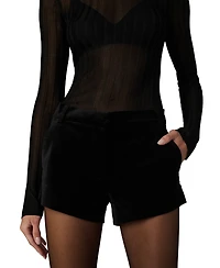 Joe's Jeans Women's High-Rise Trouser Velvet Shorts, 2.75" Inseam