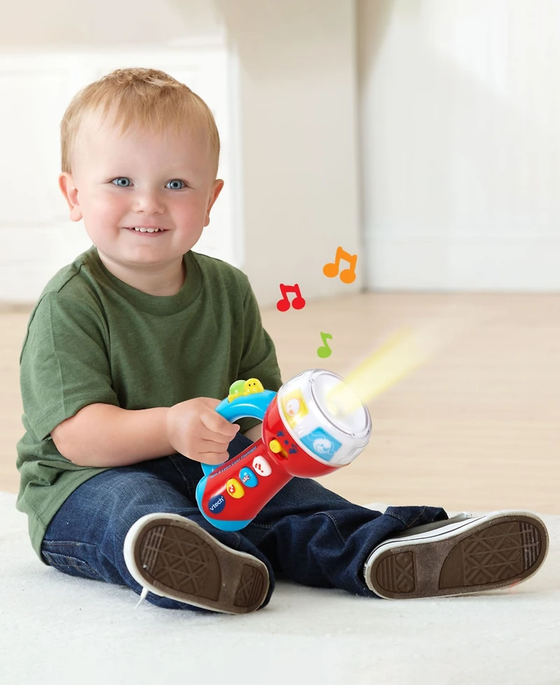 VTech Infant Bundle Musical Learning 3-Piece Flashlight, Tambourine and Camera Set, Ages 6 Months+